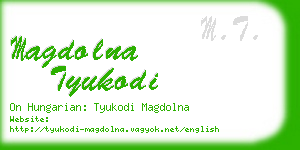 magdolna tyukodi business card